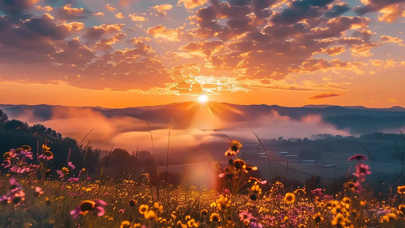 Landscape image of a sunrise